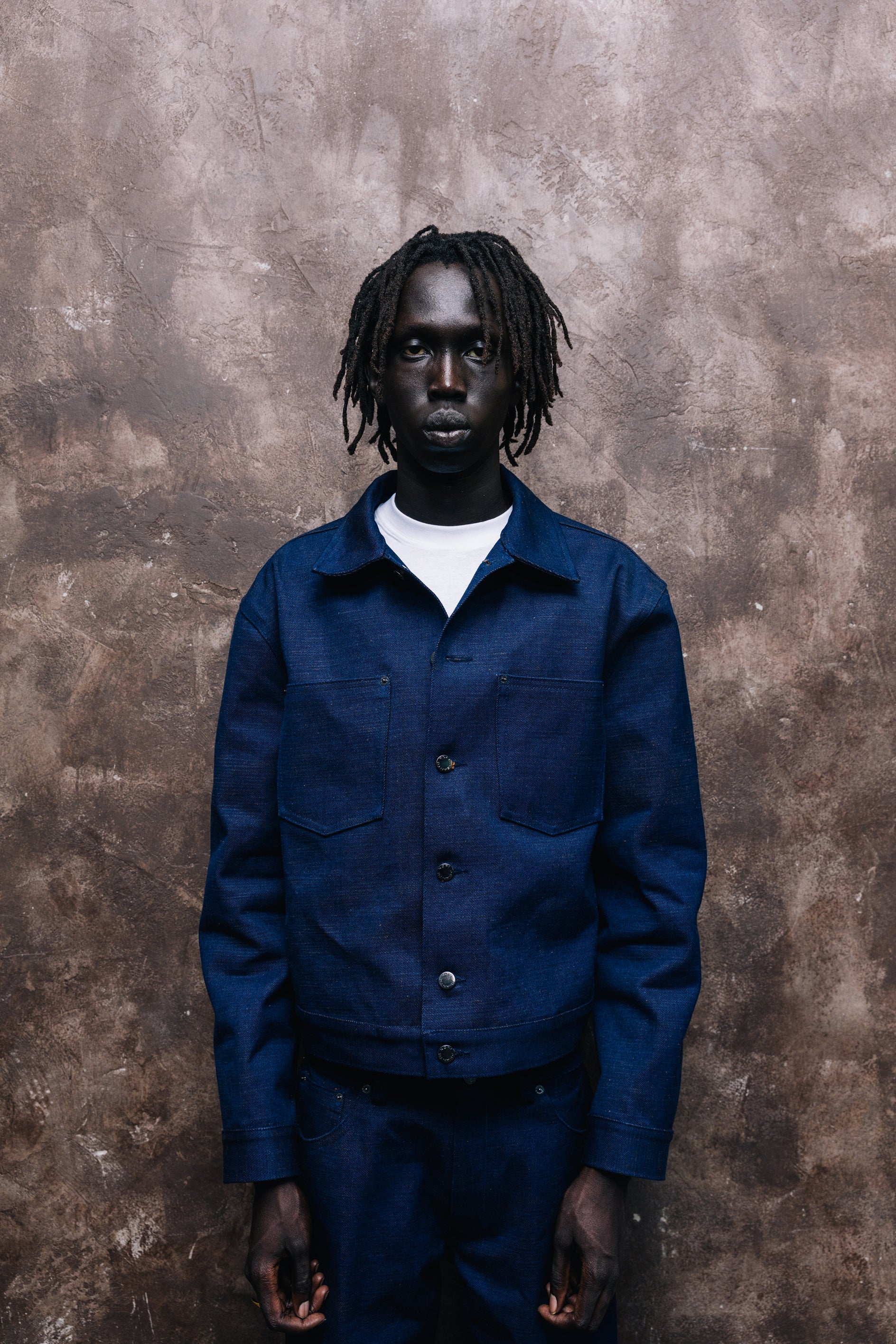 INDIGO / BRICK DENIM JACKET – KOFI ASANTE